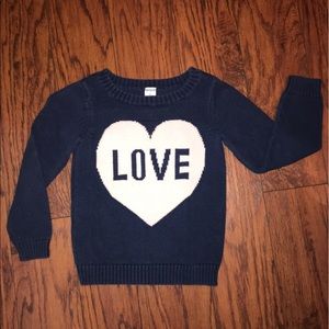 Girls Carter’s LOVE Sweater sz 5